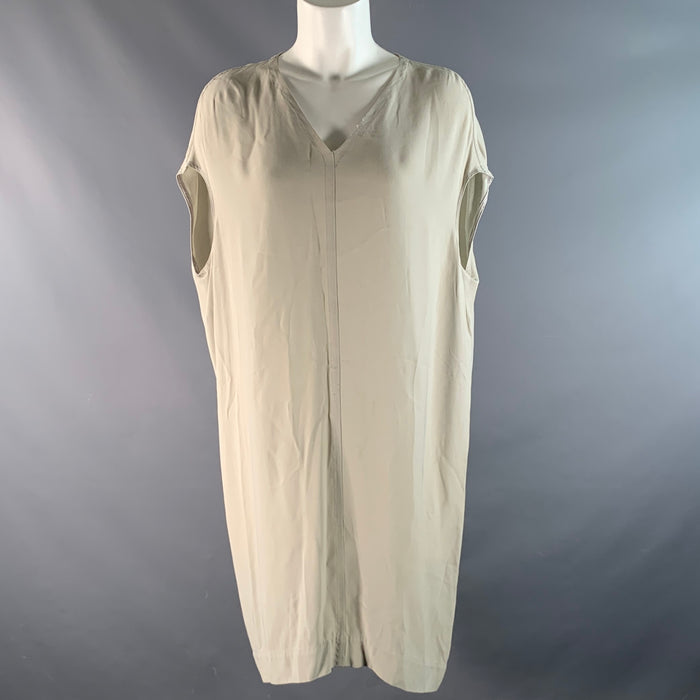 RICK OWENS Size L Cream Satin Blouse