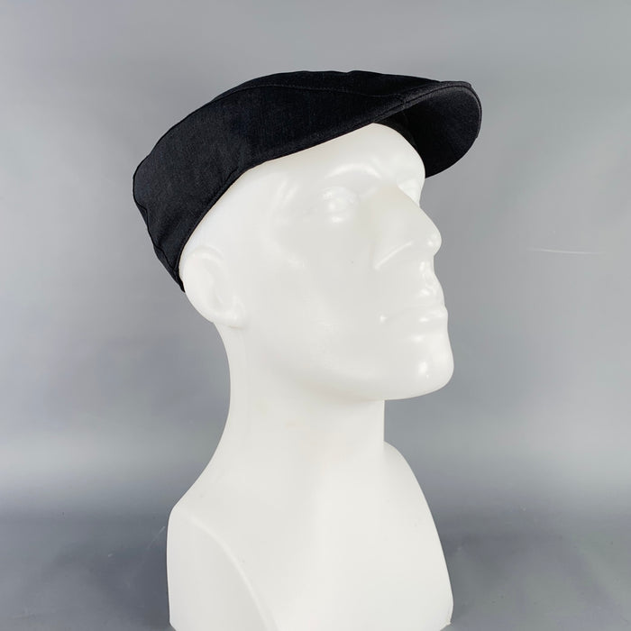 ERMENEGILDO ZEGNA Size 59 Grey Charcoal Wool Flat Cap Hat