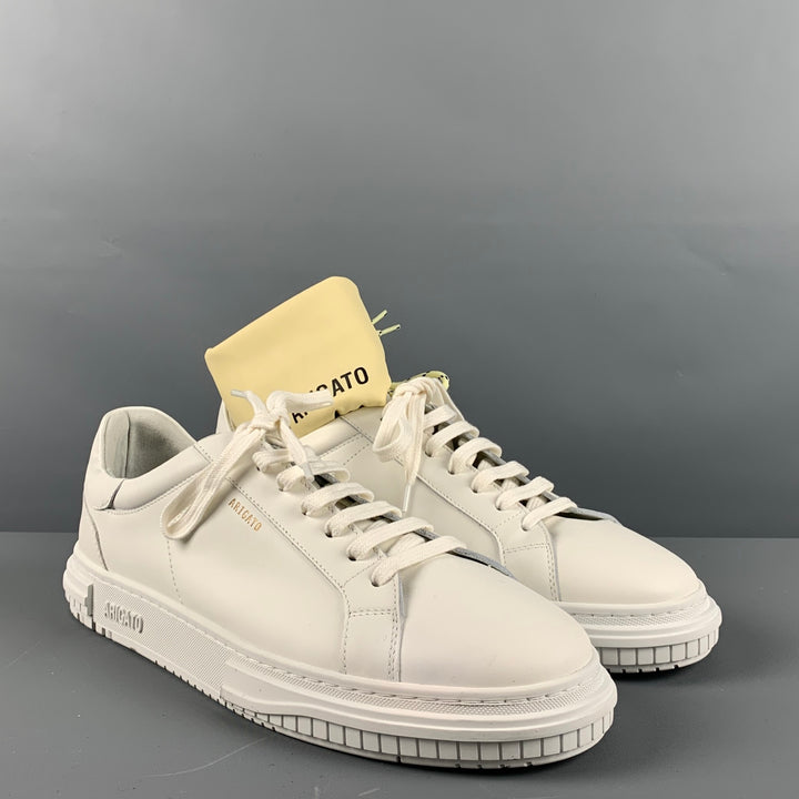 AXEL ARIGATO Size 12 White Solid Leather Lace Up Sneakers