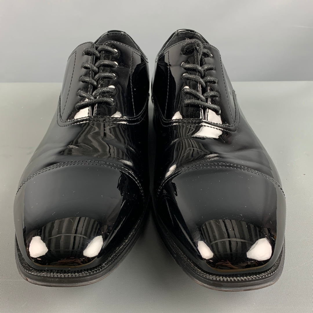 FLORSHEIM Size 11 Black Cap Toe Lace Up Shoes