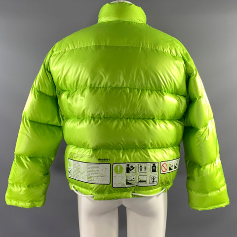 DOUBLET Size M Green White Neon Polyester Puffer Jacket