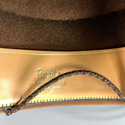 RAND'S Size 7 1/8 Brown Chocolate Beaver Fur Felt Hats