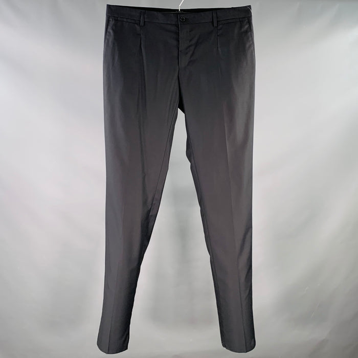 DOLCE & GABBANA Size 36 Navy Wool Silk Zip Fly Dress Pants
