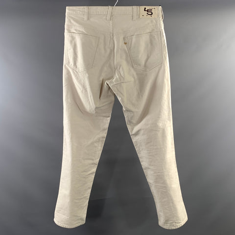 45rpm Size 33 White Cotton Straight leg Jeans