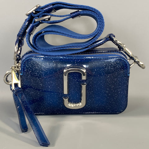MARC JACOBS SS2019 Blue Silver Glitter PVC Shoulder Bag