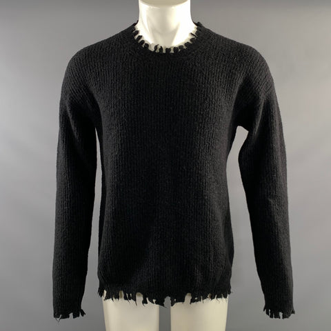 UMA WANG Size M Black Knit Wool Sweater