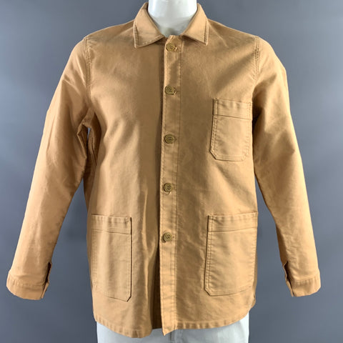 LE MONT ST.MICHEL Size 42 Khaki Tan Cotton Button Up Jacket