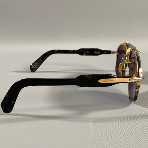 JACQUES MARIE MAGE Silver Black Sunglasses