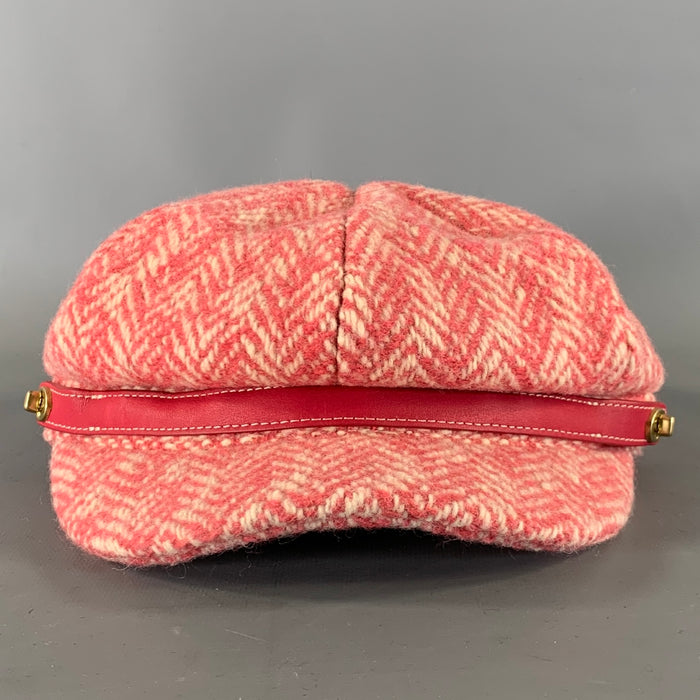 COACH Pink Cream Tweed Wool Blend Hats