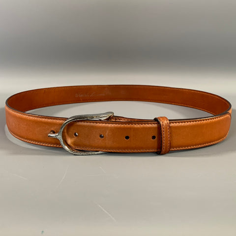 RALPH LAUREN Size 34 Brown Leather Belt