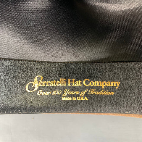SERRATELLI Size 7.5 Brown Concho Beaver Fur Felt Hats