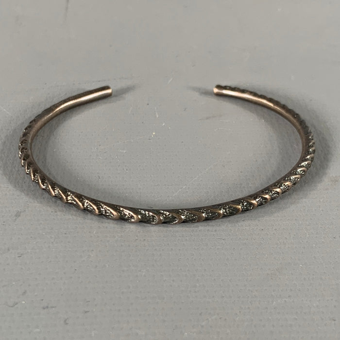 SAINT LAURENT Silver Tone Metal Bracelet