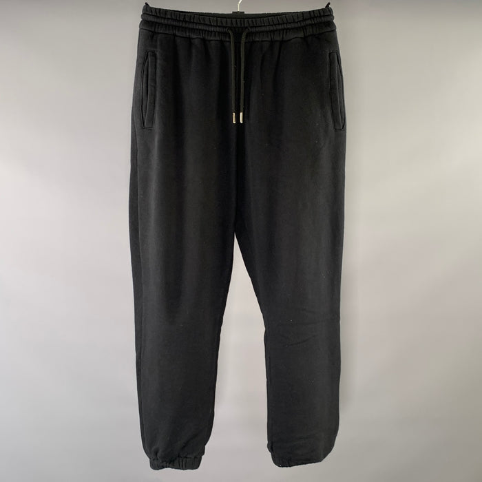 GUCCI Size L Black Cotton Sweatpants Casual Pants
