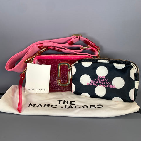 MARC JACOBS Pink Gold Glitter PVC Shoulder Bag