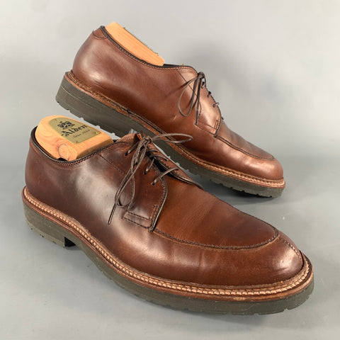 ALDEN Size 7 Brown Cognac D5602 Leather Lace Up Shoes