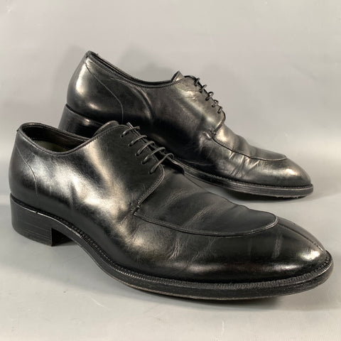 TOM FORD Size 11 Black Leather Lace Up Shoes
