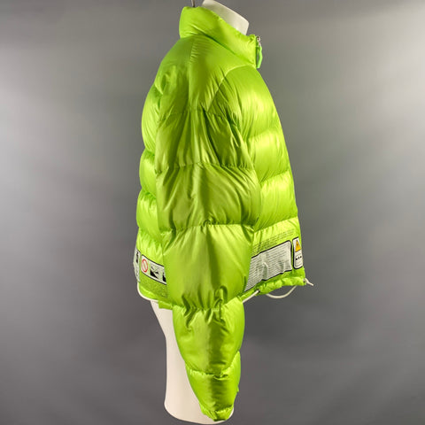 DOUBLET Size M Green White Neon Polyester Puffer Jacket