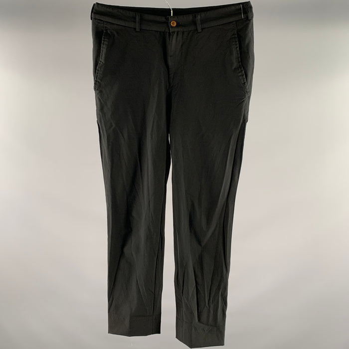 COMME des GARCONS Size 32 Black Polyester Tapered Pants
