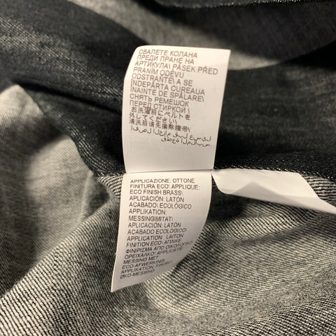 BRUNELLO CUCINELLI Size L Grey Indigo Silk High Low Mid Calf Dress