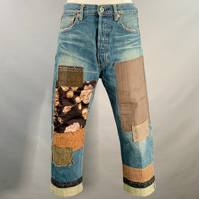 JUNYA WATANABE Size XS Blue Multi Color Denim Patchwork Selvedge Jeans