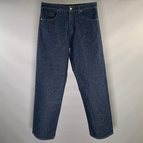POOL HOUSE NEW YORK Size 34 Navy Cotton Straight leg Jeans
