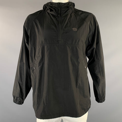 SNOW PEAK Size L Black Cotton & Nylon Anorak Pullover