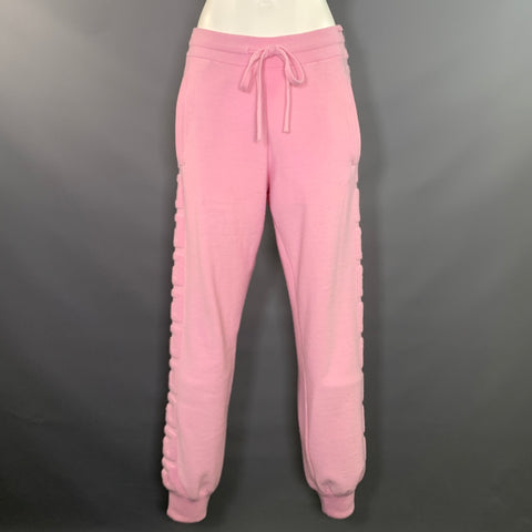 VERSACE Size S Pink Cashmere Blend Greca Sweatpants Casual Pants