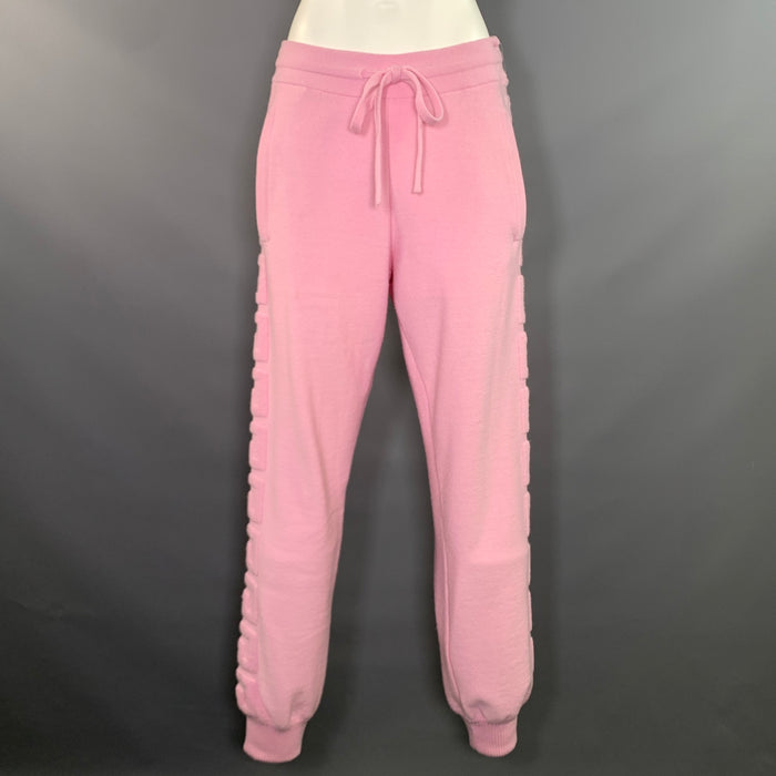 VERSACE Size S Pink Cashmere Blend Greca Sweatpants Casual Pants