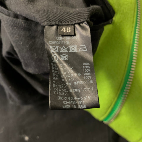 CHRISTIAN DADA Size 36 Green Wool Hooded Coat