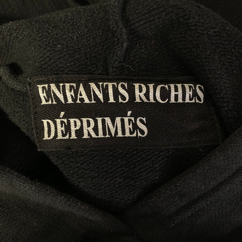 ENFANTS RICHES DEPRIMES ERD M Black Embroidery Cotton Hooded Sweatshirt