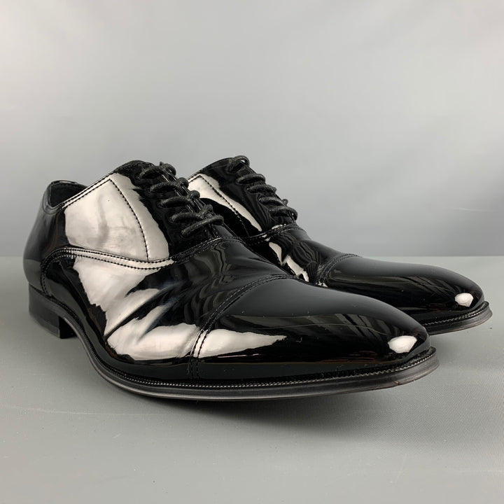 FLORSHEIM Size 11 Black Cap Toe Lace Up Shoes