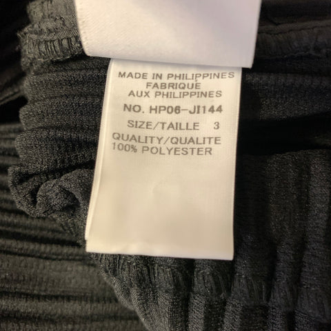 ISSEY MIYAKE Size L Black HP06-JI144 Pleated Polyester Jumpsuit