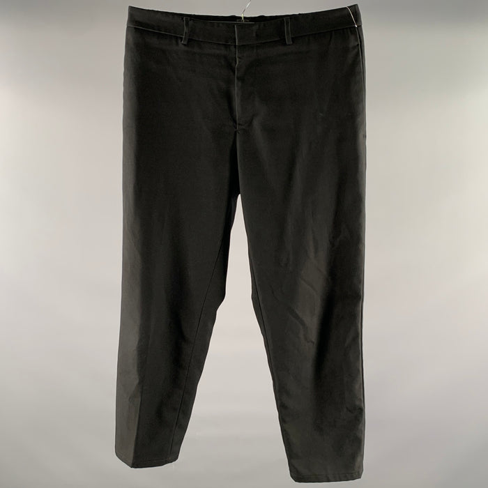 JIL SANDER Size 34 Black Polyester Elastic Waistband Pants