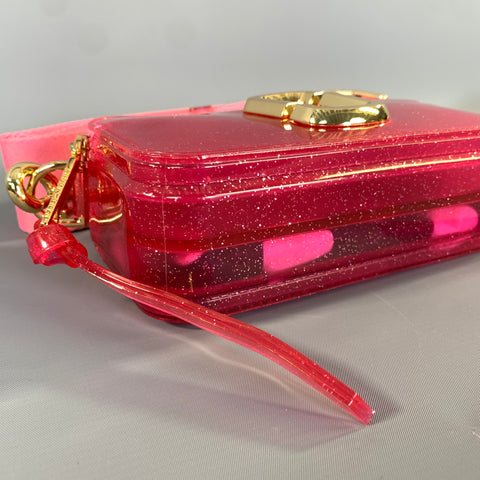 MARC JACOBS Pink Gold Glitter PVC Shoulder Bag