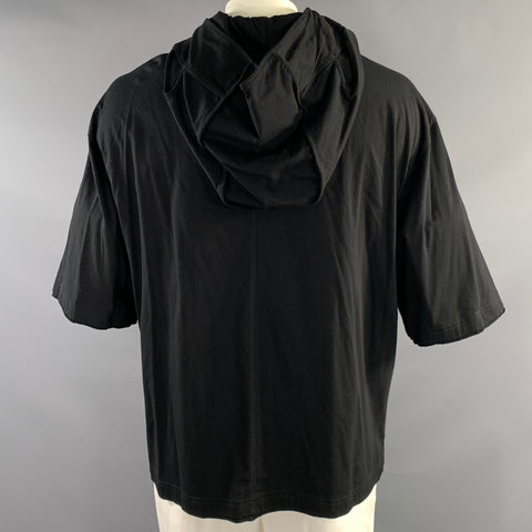 JNBY Size L Black Cotton Hooded Pullover