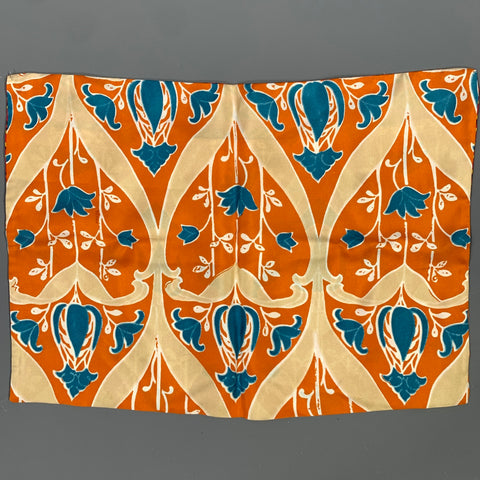 PRADA Red Orange Geometric Silk Dust Bag