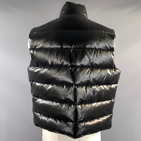 MONCLER Chest Size 52 Size Black Quilted Polyamide Puffer Vest