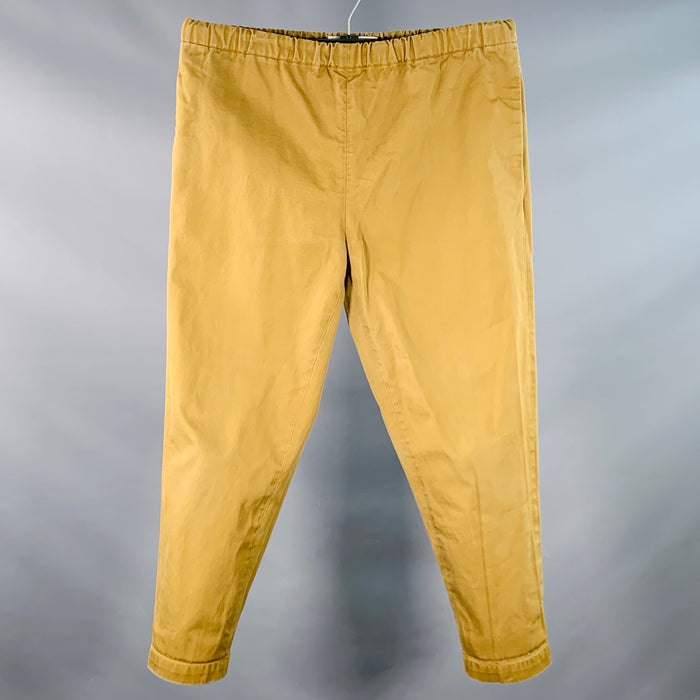 MARNI Size S Khaki Twill Cotton Drawstring Casual Pants