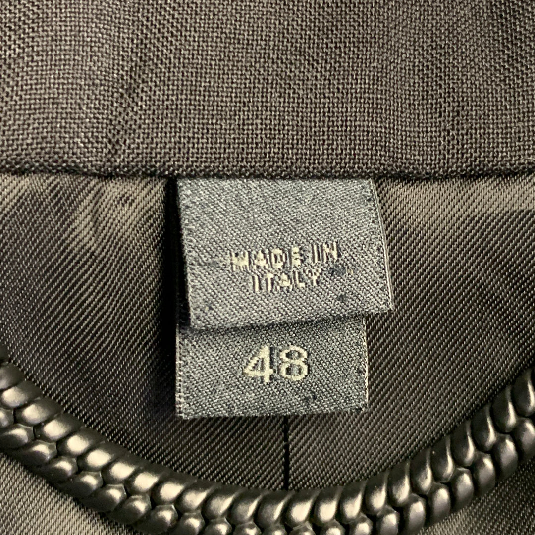 BURBERRY PRORSUM Size 38 Black Wool Mohair Silk Tuxedo Sport Coat