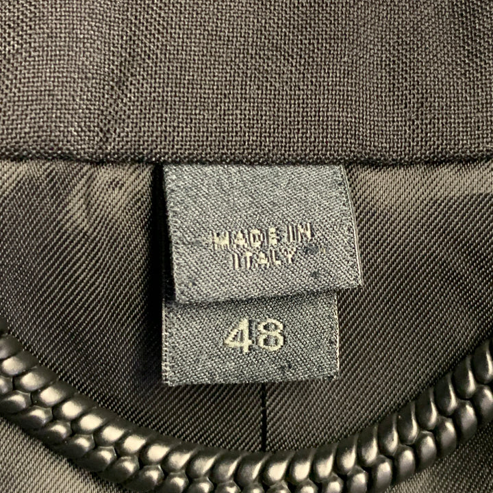 BURBERRY PRORSUM Size 38 Black Wool Mohair Silk Tuxedo Sport Coat