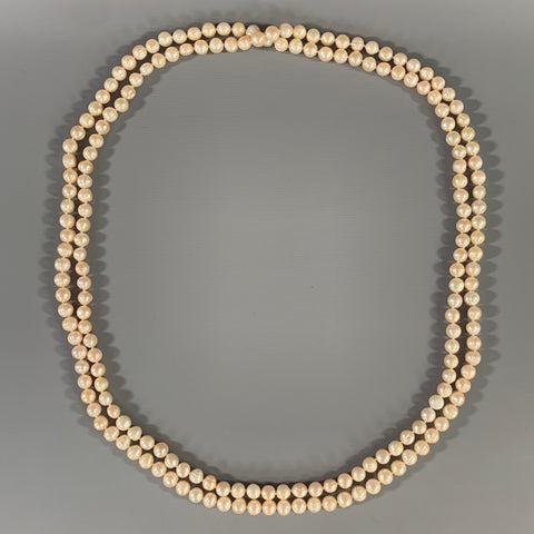 NO BRAND Rose Peach Pearl Necklace