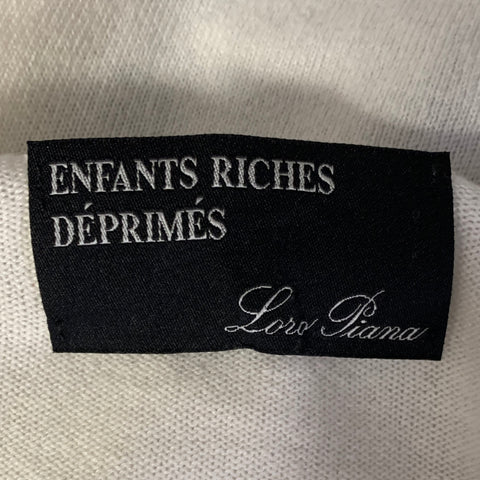 ENFANTS RICHES DEPRIMES L White Knitted Cashmere Scoop Neck Pullover