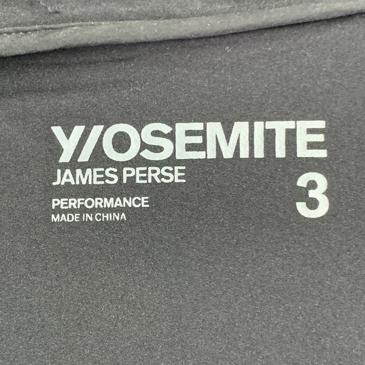 JAMES PERSE Size L Black Polyamide Blend Hooded Jacket