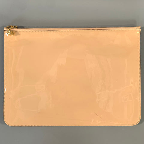 ALEXANDER MCQUEEN SS2019 Beige Nude Patent Leather Pouch Bag