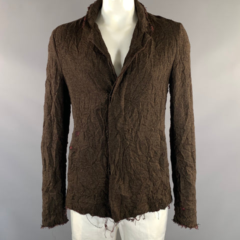 ATTACHMENT Size L Brown Wool & Polyester Notch Lapel Jacket