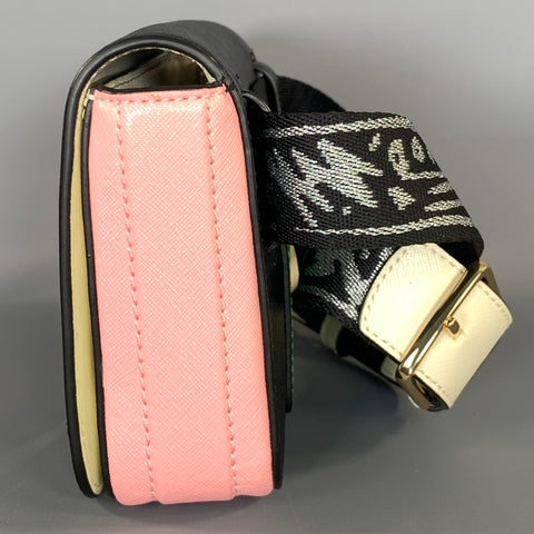 MARC JACOBS FW2018 Black Pink Leather Belt Bag