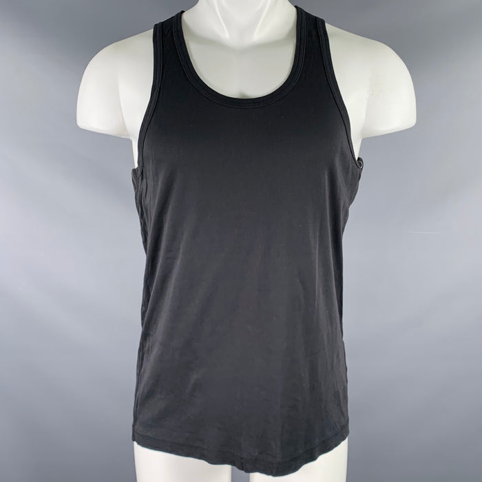 Y-3 Size M Grey Charcoal Organic Cotton Sleeveless Tank Top