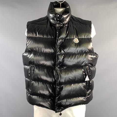 MONCLER Chest Size 52 Size Black Quilted Polyamide Puffer Vest