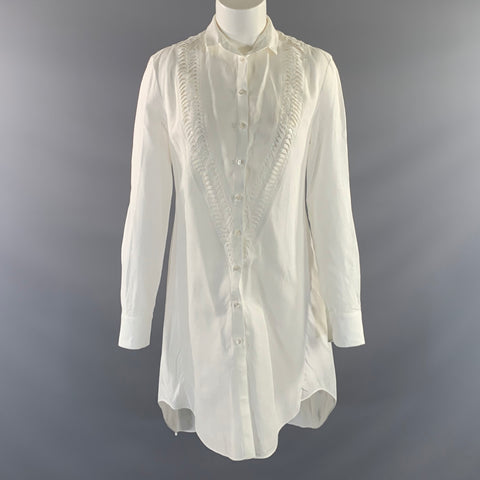 100% CAPRI Size XS White Linen Shirt dress Casual Top