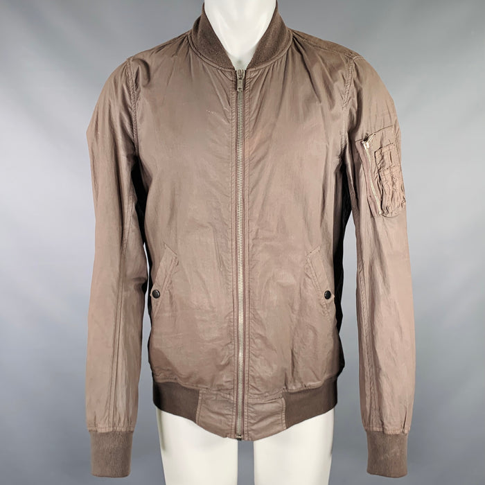 DRKSHDW Size M Khaki Taupe Cotton Blend Zip Up Jacket